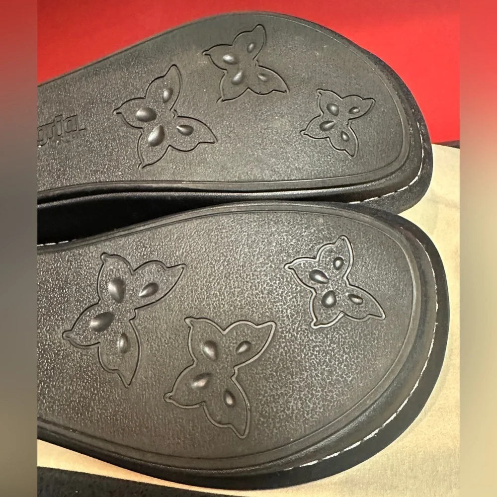 Alegria Paloma Pewter Embossed Leather Mary Janes Shoes Women’s Sz EU40/US9.5-10